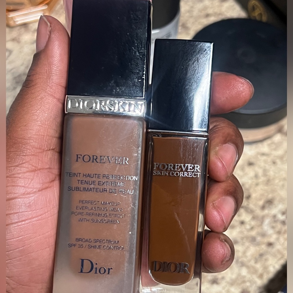 Dior foundation and concealer shade 080 and 9n
